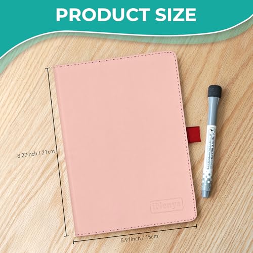 A5 Pocket White Board - Double-Sided Dry Erase Board 8x6 inch - Ultra-Thin 0.3" Portable Whiteboard with Markers & Erase | Anti-Ghosting Surface for Office Home School Student (Double-A5 Pink) - size: Double-A5 Pink