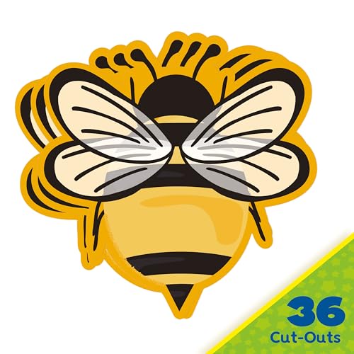 Eureka Bumble Bee Paper Cut-Out Classroom Decorations for Teachers, 36 Pieces - style: Bumble Bee