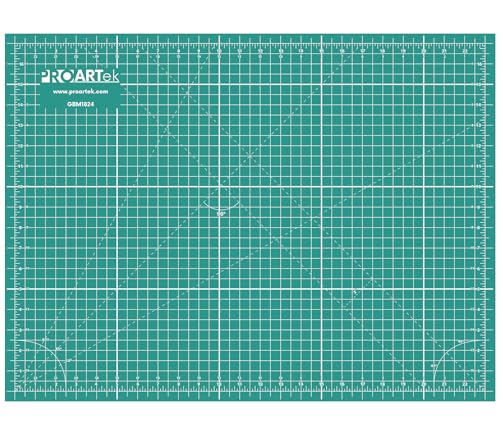 Proartek PK00007 Model GBM1824 Series 18" x 24" Professional Cutting Mat; Double-Sided Green/Black; Self-Healing; For Graphic Arts, Hobbies, Quilting, Scrapbooking, and other Cutting Projects - size: 24"L x 18"W