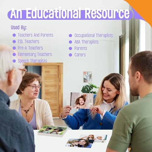 50 Verb Flashcards, Picture & Word Cards Action Language Builder Visual Aid Language Learning Tool for Autism, ESL Teaching Materials for Adults, Non-Verbal Children Vocabulary Builder for Kids - style: 50 Verb Flashcards