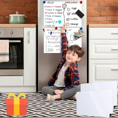 Magnetic Whiteboard Contact Paper, 30" x 40" Stick on Magnetic Dry Erase White Board Sticker on Wall, Easy to Write for Drawing, School, Office, Kitchen Fridge - size: 29.5" x 39.4"