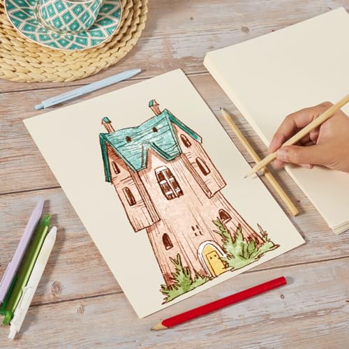 30 Sheets Cardstock Paper 8 1/2 x 11 Inches, Cream Color | For Crafts and Invitations - color: cream