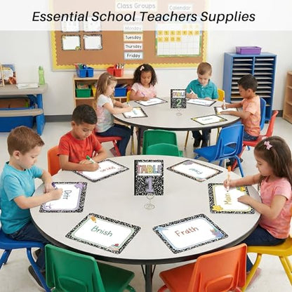 Lincia 12 Pcs Large 12'' Dry Erase Dots for Classroom Table Composition Dry Erase Circles Removable Sticker Spots for Whiteboards, Desks, Wall Decals, Student, Teacher School Supplies - color: Classic