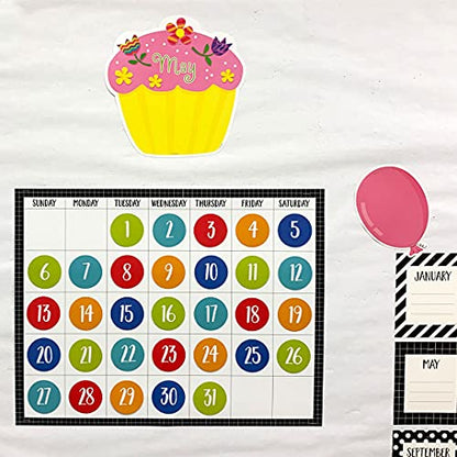Creative Teaching Press Cupcake Accents for Bulletin Boards & Classrooms, CTP 10” Jumbo Designer Cutouts, 12-Piece Set, Multicolor - color: Multi Color