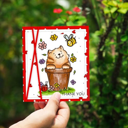 ORIGACH Spring Animals Clear Stamps for Cards Making DIY Scrapbooking Photo Album Decoration - style: Animals and Sentiments