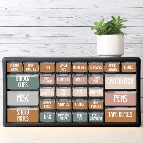 Frienda 84 Pcs 4 Sheet Toolbox Labels for Teacher Classroom Tool Box Storage Stickers Teacher Drawer Tag Colorful Classroom Decor for Back to School Organization(Morandi) - style: Morandi