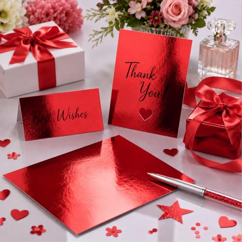 25 Sheets Metallic Cardstock Paper Cardstock 8.5 x 11 Shimmer Sheets 250gsm/92lb Heavyweight Scrapbook Paper (Red, 25 Sheets) - color: Red