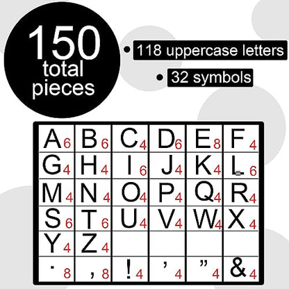 150 PCS Large 6" Bulletin Board Letters Set, Black Classroom Alphabet Cutout Letter for Bulletin Board Display Home School, A Great Helper to Inspire Students' Learning Interest - style: Black Pattern