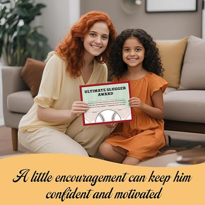 Softball Award Certificates, 25 Pcs Softball Ceremony Certificate, Sports Certificates of Achievement for Student Coach Kids, Sports Team Party Activities Supplies -A12 - style: Softball