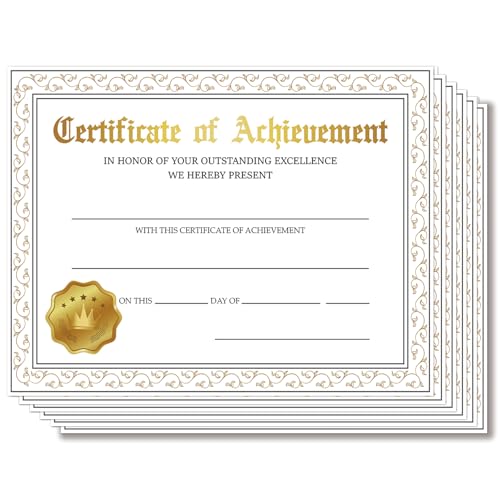 Award Certificates, 25 PCS 8 X 10 Inches Certificate of Achievement, Student of The Month Certificate, Suitable for End of Semester Graduation for Teachers Students Parents-11