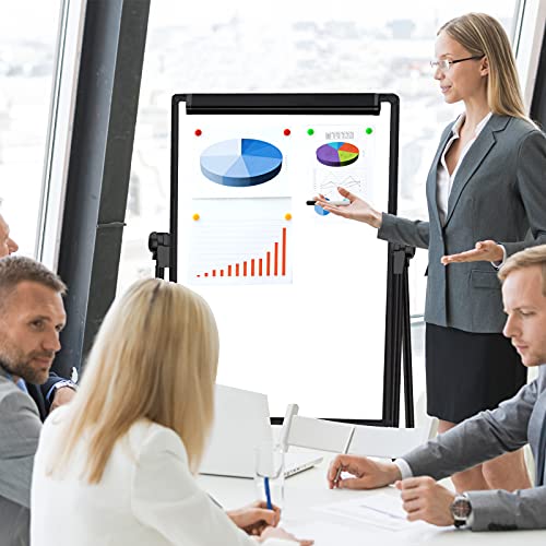 Magnetic Whiteboard with Stand - Double Sided 40"x28" Portable U Stand Easel Whiteboard, Height Adjustable & 360° Rotating Dry Erase Boards for Classroom, Home, Restaurant & Presentation - size: U stand 40"x28" white