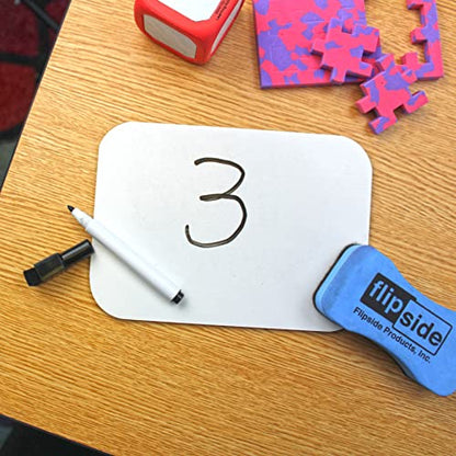 Flipside Products 5" x 7" Two-Sided Dry Erase White Boards, Classroom Pack, Double Sided Lapboard for Class, Reusable for Group Participation - 12 Pack - size: 7"W x 5"H, style: 12 Pack