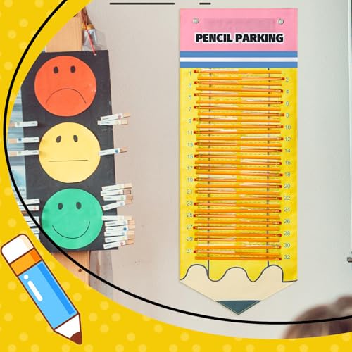 Pencil Dispenser Parking Pocket for Classroom Magnetic Pencils Hanging Chart Organizer Anchor Holder for 2026 Back to Schoo New School Year Teacher Must Have(Pencil) - style: Pencil