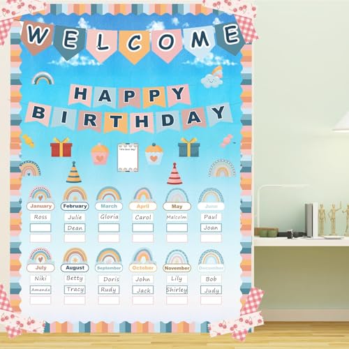 Blue Sky Cloud Bulletin Board Paper Roll,14.8FTx47IN Large Reusable Waterproof Erasable Classroom Wall Background Backdrop, Fade-Resistant Fabric Wrapping Paper School Decors Teacher Supplies - color: Sky Blue