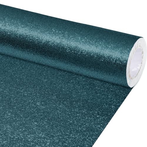 gisgfim 16" x20ft Glitter Bulletin Board Paper Roll Sparkle Color Bulletin Board Background Poster Paper Non Fading Gift Wrapping DIY Art Crafts for Office Classroom Decoration, Calming Blue - color: Calming Blue