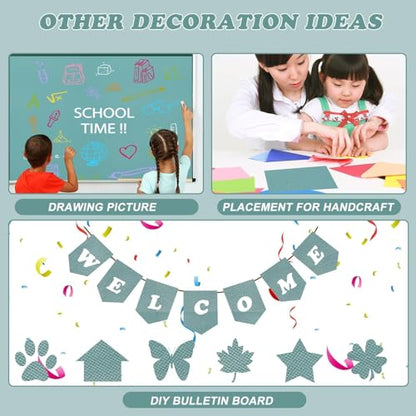 Blue Bulletin Board Paper Roll,14.8FTx47IN Large Reusable Waterproof Erasable Classroom Wall Background Backdrop, Fade-Resistant Fabric Wrapping Paper School Decors Teacher Supplies - color: Serene Blue