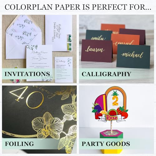 Cardstock Warehouse Colorplan Ebony Black Cardstock Paper – 25 Sheets, 8.5 x 11" – 100 lb. / 270 GSM Premium Matte Cover Cardstock for Invitations, Card Making, Scrapbooking & DIY Projects - color: Ebony