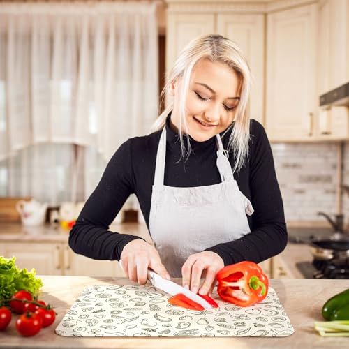 Whaline 30 Pcs Disposable Cutting Board Sheets Paper Kitchen & Outdoor Cutting Mats for Vegetables Fruits Meat Camping Picnic BBQ