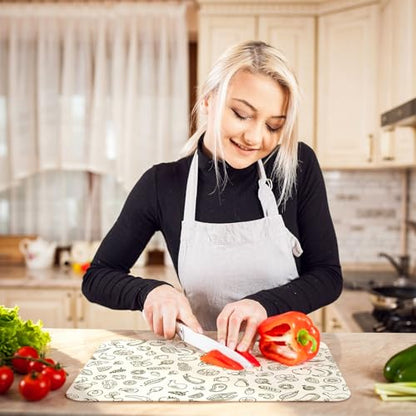 Whaline 30 Pcs Disposable Cutting Board Sheets Paper Kitchen & Outdoor Cutting Mats for Vegetables Fruits Meat Camping Picnic BBQ