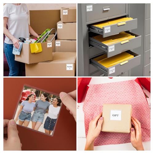 52 Pcs 3.5" x 3.5" Self Adhesive Index Card Pockets Label Pockets with Top Open for Loading - size: 3.5" x 3.5"