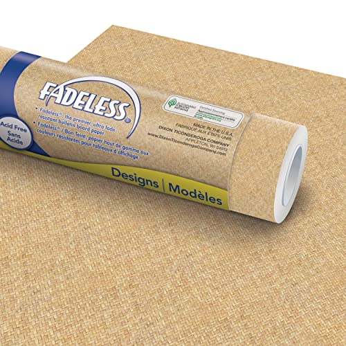Fadeless Bulletin Board Paper, Fade-Resistant Paper for Classroom Decor, 48” x 12’, Wicker, 1 Roll - color: Wicker, size: 12 ft