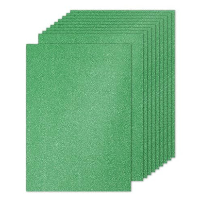 PATIKIL 10 Sheets Green Glitter Cardstock Paper, A4 250gsm Rectangle Premium Sparkly Paper for Scrapbook Card Making DIY Art Projects Wedding Party - color: Green, size: A4