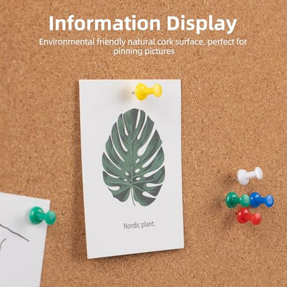 Extra Large Cork Bulletin Board 72" X 48", Black Aluminum Framed 6'x4' Corkboard for Wall, Wall Mounted Notice Pin Board with 18 Push Pins for School, Home & Office - size: 72" x 48"