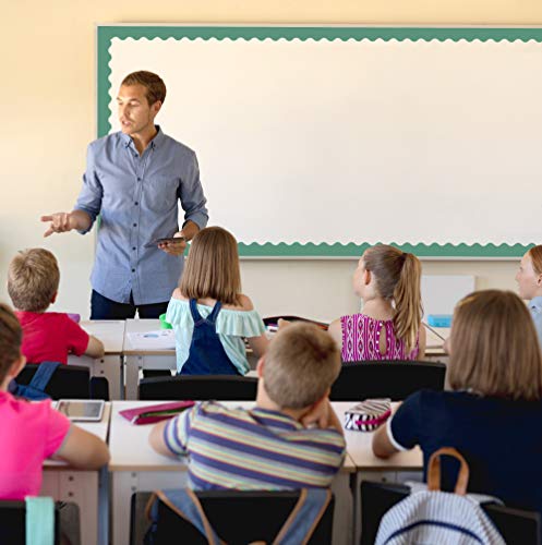 Teacher Created Resources Eucalyptus Green Scalloped Rolled Border Trim - 50ft - Decorate Bulletin Boards, Walls, Desks, Windows, Doors, Lockers, Schools, Classrooms, Homeschool & Offices