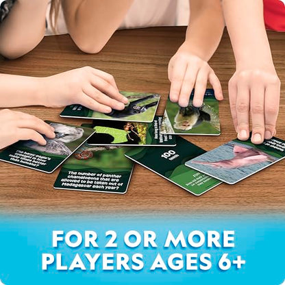 National Geographic Anyone's Guess Rainforest Animals Trivia Cards - Kids Trivia Card Game with 55 Jumbo Cards, Animal Games, Trivia Game - style: Rainforest Animal Trivia