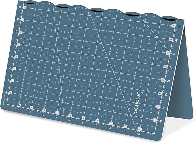 18"x12" Self Healing 3 Layer Folding Cutting Mat, Non-slip Non-reflective, Great for Crafts, Quilting, Sewing, Scrapbooking Molandi Blue (Molandi Blue)