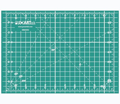 Proartek PK00005 Model GBM0812 Series 8.5" x 12" Professional Cutting Mat; Double-Sided Green/Black; Self-Healing; For Graphic Arts, Hobbies, Sewing, Scrapbooking, and other Cutting Projects - size: 12"L x 8.5"W