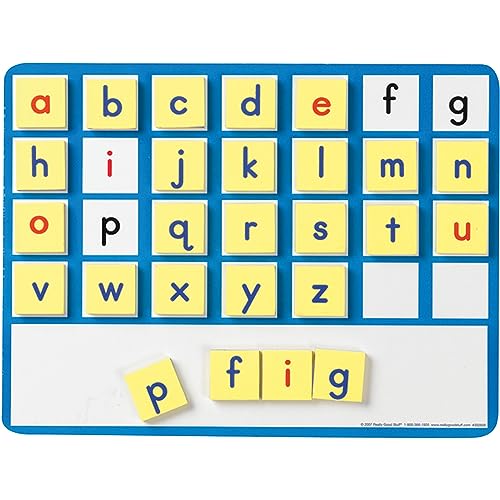 Really Good Stuff EZread Magnetic Word Building Kit - 1 Tray, 52 Letters