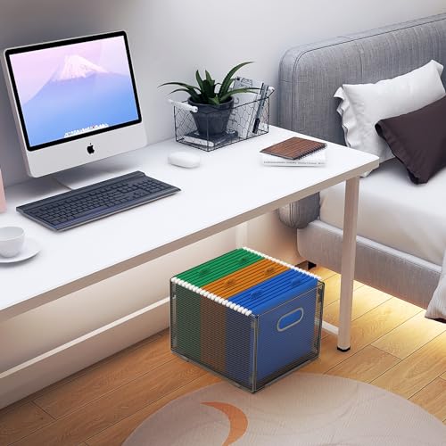 samstar Hanging File Organizer, Mesh File Folder Organizer File Crate File Cabinet Inserts Storage Box, Letter Size - size: 1 Pack