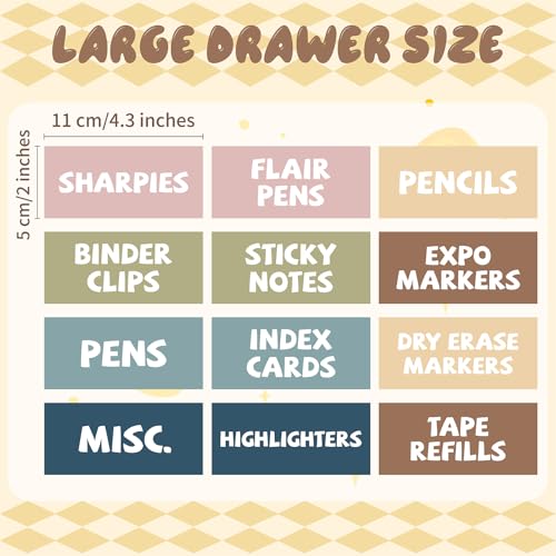 42 Pieces Teacher Toolbox Labels Tool Box Storage Label Classroom Supply Decor for Back to School Teachers Classroom Organization (Boho) - style: Bohemian