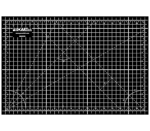 Proartek PK00006 Model GBM1218 Series 12" x 18" Professional Cutting Mat; Double-Sided Green/Black; Self-Healing; For Graphic Arts, Hobbies, Crafts, Quilting, and other Cutting Projects - size: 18"L x 12"W