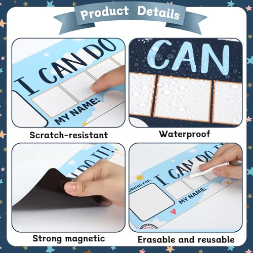 3 Sets Magnetic Rewards Chart for Kids I Can Do It Token Board Boho Rainbow Behavior Chart at Home Positive Star and Customization Goal Box Incentives for Teacher Essentials Elementary Classroom - style: Boho Rainbow