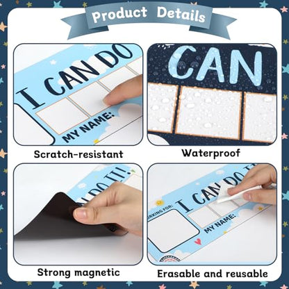3 Sets Magnetic Rewards Chart for Kids I Can Do It Token Board Boho Rainbow Behavior Chart at Home Positive Star and Customization Goal Box Incentives for Teacher Essentials Elementary Classroom - style: Boho Rainbow