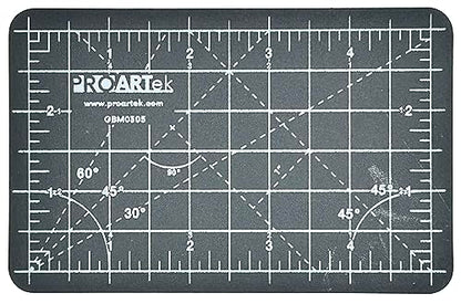Proartek PK00004 Model GBM0305 Series 3.5" x 5.5" Professional Cutting Mat; Double-Sided Green/Black; Self-Healing; For Graphic Arts, Hobbies, Sewing, Scrapbooking, and other Cutting Projects - size: 5.5"L x 3.5"W