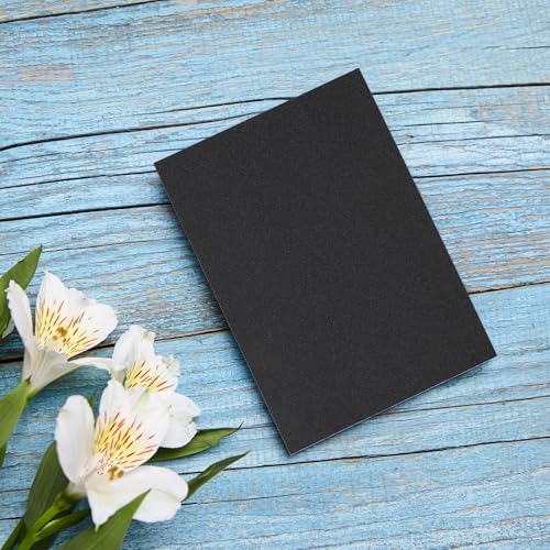 DMiotech 20 Pack Sanded Pastel Papers 11 x 8 Inch, Black Pastel Papers 160GSM Art Cardstock Papers for Artists Crayons Charcoal DIY Crafts - color: Black, size: 11 x 8 Inch