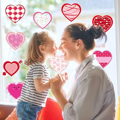 Fancy Land 90PCS Valentine’s Day Cutouts Paper Heart Cutouts for Classroom Bulletin Board Decorations