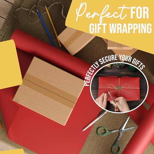 Crown Display Red Kraft Paper Roll - 36" X 1320" (110' Ft) - Shipping & Packing Paper - color: Red, size: 36" x 1320"