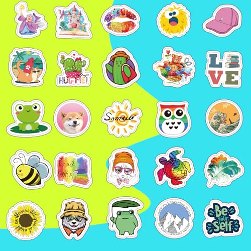 300pcs Random Cute Bulk Stickers Water Bottle Stickers for Adults, Waterproof Sticker Bulk Decals Pack for Computer, Helmet - size: 300pcs