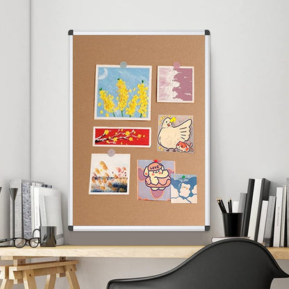 VIZ-PRO Cork Notice Board, 36 X 24 Inches, Pack of 2, Silver Aluminium Frame - size: 2 Pack 36 X 24 Inches