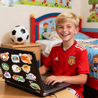 Soccer Party Favors - 100 PCS Soccer Stickers for Kids | 2026 World Game Cup Merchandise Gifts Activities Birthday Toys Games Crafts for Goodie Bags Gift Bags - style: Soccer
