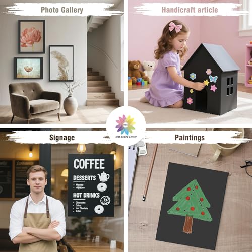 Mat Board Center, Pack of 10 Acid-Free Foam Boards, 13x19 inch Black Foam Boards, 3/16" Thick - color: Black, size: 13x19