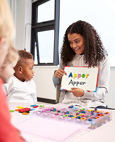 Magnetic Alphabet Letters+Phonics Word Magnetic Letter Tiles-JoyCat 265 Alphabet Tiles, Magnetic Letters Kit with Word-Building Folder and Storage Case, Kindergarten Phonics Awareness, Science of Read