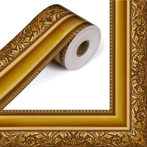 Outus 68ft Vinatge Frame Bulletin Board Border Die-Cut Straight Rolled Picture Frame Border Trim for School Classroom Bulletin Board Decoration for Chalkboard Home Office Party Decor(Vintage) - style: Vintage