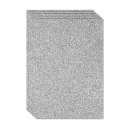 PATIKIL 2mm(1/10") Thick Adhesive Glitter Foam Sheet 16x24inch(40x60cm) Gray, EVA Shiny Foam Board for Craft, 6 Pcs - color: Gray