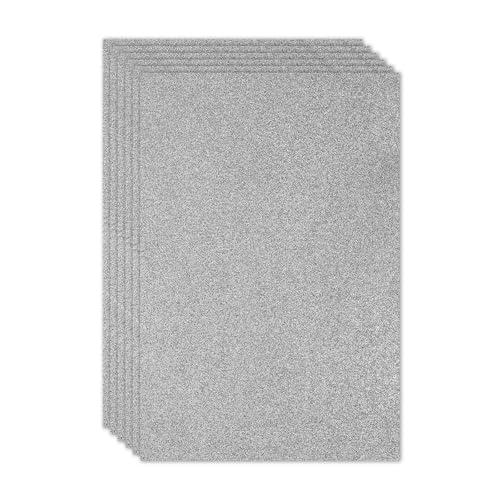PATIKIL 2mm(1/10") Thick Adhesive Glitter Foam Sheet 16x24inch(40x60cm) Gray, EVA Shiny Foam Board for Craft, 6 Pcs - color: Gray