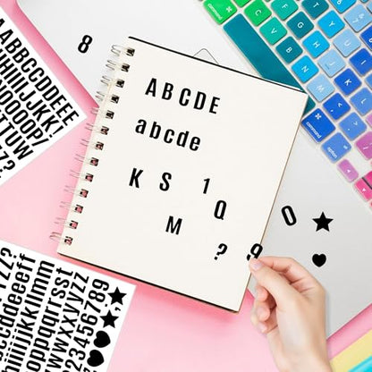4650 Pcs Letter Stickers Vinyl Mailbox Numbers and Letters, 30 Sheets Small Alphabet Number Stickers Self-Adhesive Waterproof Sticker Letters for Window Vehicle Bulletin Poster Board (Black, 0.5 Inch) - color: Black, size: 0.5 Inch
